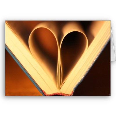 Book pages in the shape of a heart